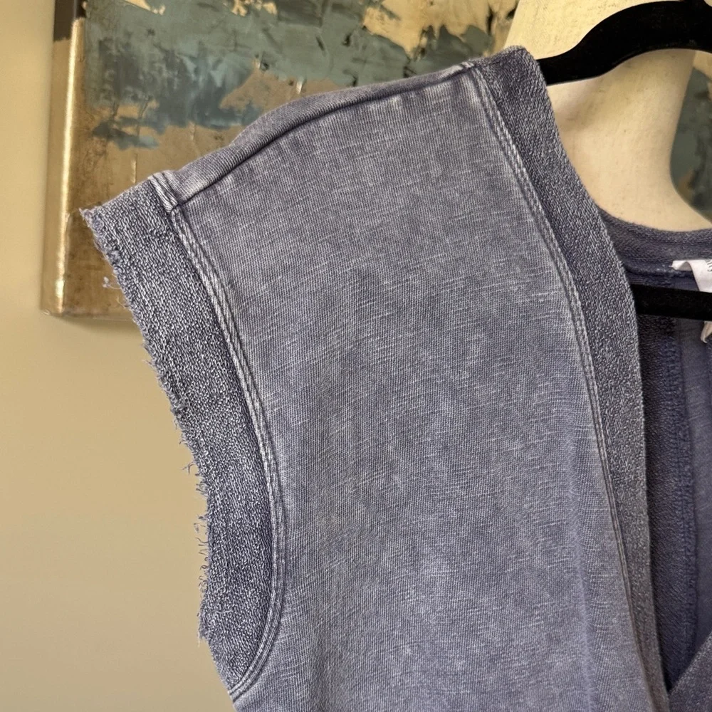 Daily Practice by Anthropologie frayed surplice jumpsuit romper Size Small S - Picture 4 of 14